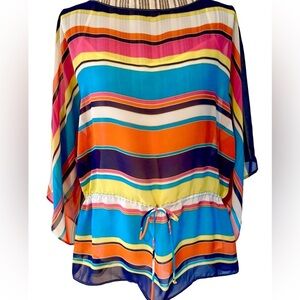 NWT CHAPS by Ralph Lauren multi colored tunic size medium